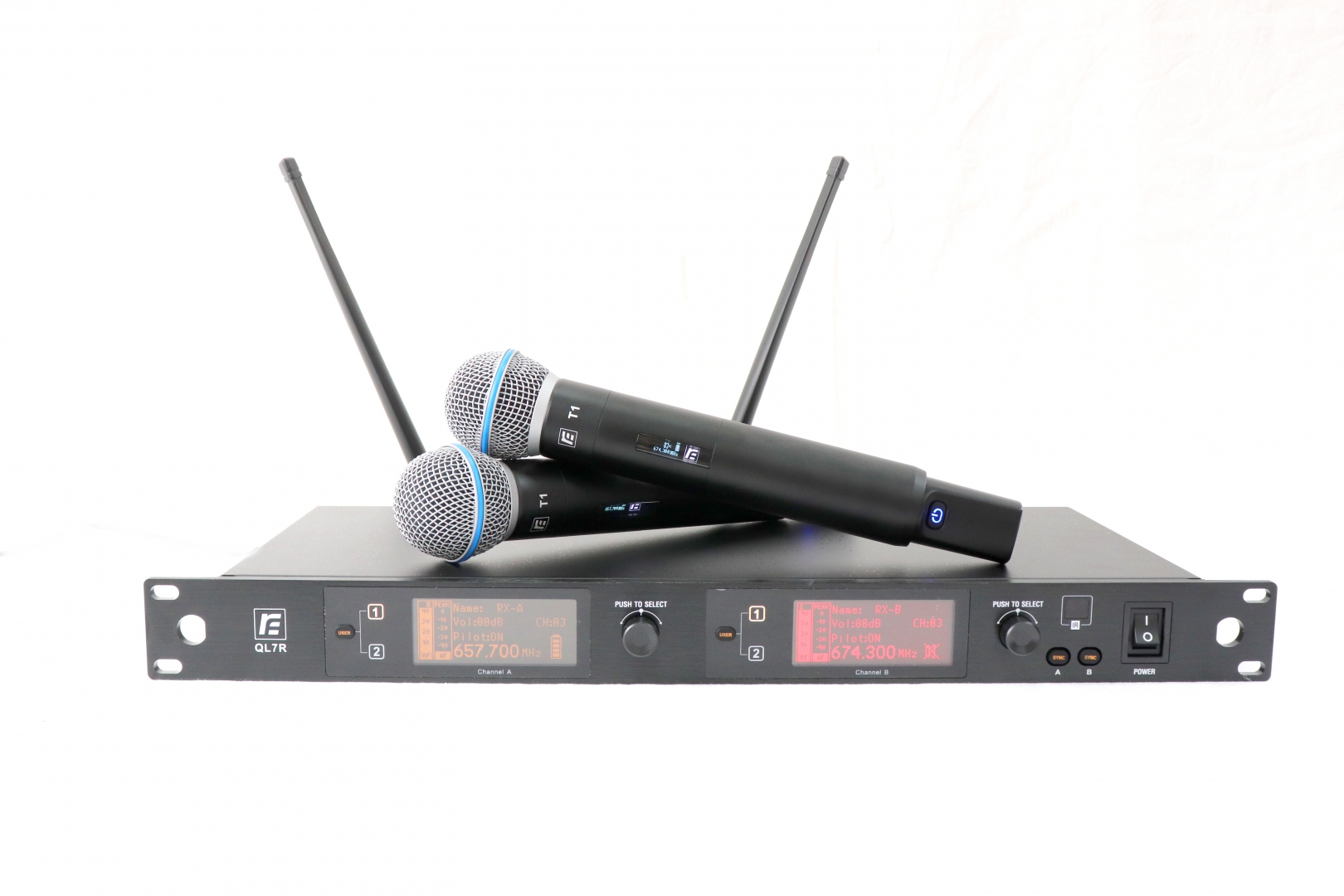 RFIntell QL7R/T1-A 651,800-683,400 МГц 2-канальная радиосистема с 2-мя ручными микрофонами в Тамбовской области