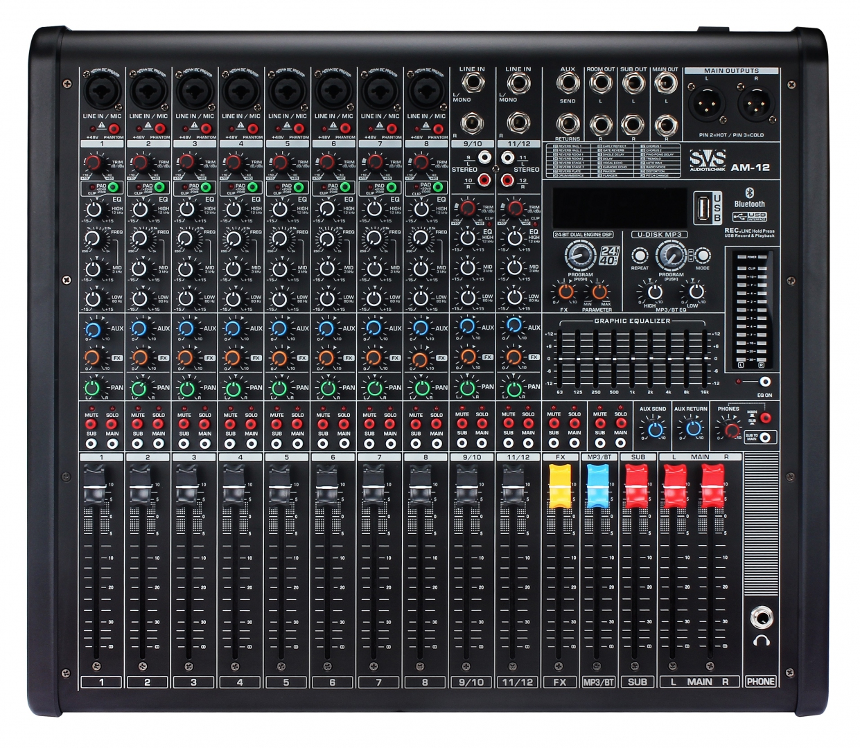 SVS Audiotechnik mixers AM-12 Микшерный пульт аналоговый, 12-канальный в Тамбовской области