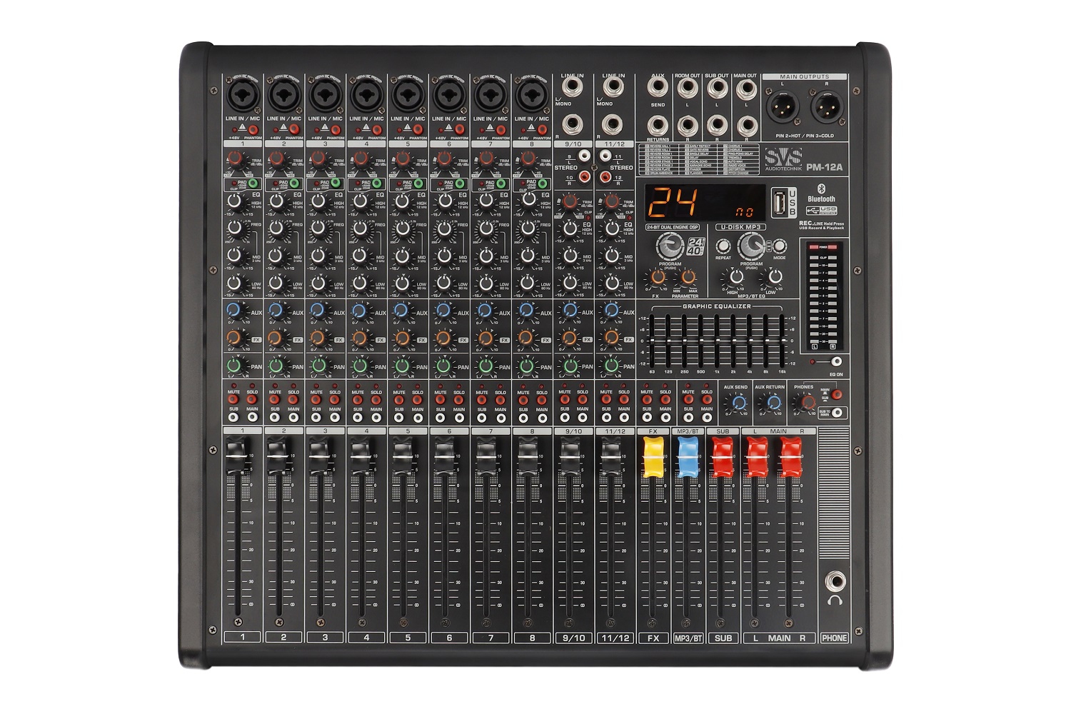 SVS Audiotechnik mixers PM-12A Активный аналоговый микшерный пульт, 12-канальный в Тамбовской области